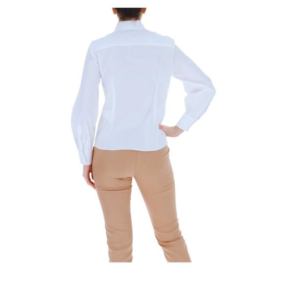 NWT Weekend Max Mara White Cotton Alsazia Shirt Size 8 MSRP$295 - Picture 4 of 7